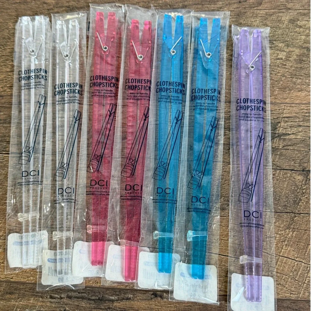 Kids Chopsticks Set of 7 Multicolor Container Store DCI Clothespin